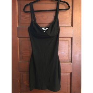 Ribbed Wire Cup Mini Dress